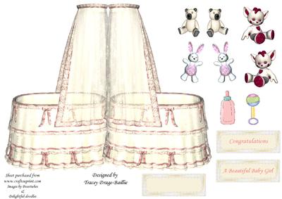 Baby Girl Moses Basket