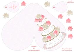 Pink & White Wedding Cake