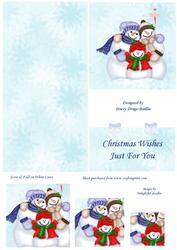 Snowies Family Hugs Easel Card