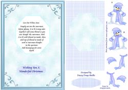 Lil Snowie Dangling Aperture Card