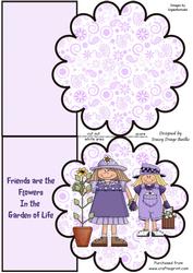 Lilac Garden of Life Shaped Card
