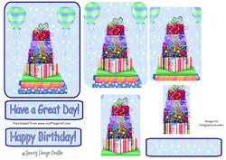 Blue Pressies & Balloons