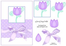 Tulip, Bow & Spots Quick Card