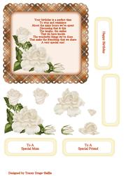 White Rose with Friendship Poem