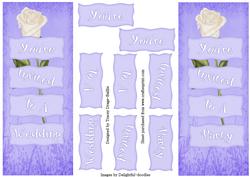 Dl Lilac Wedding/party Invites