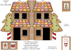 Gingerbread House Card - Shaker - Topper