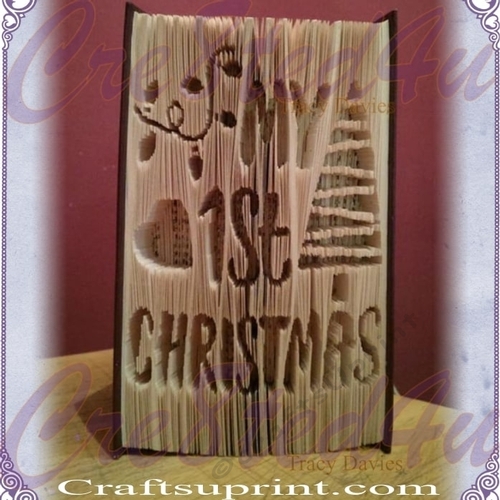 My 1st Christmas cut and fold pattern great Xmas gift or decoration with free cut and fold tutorial