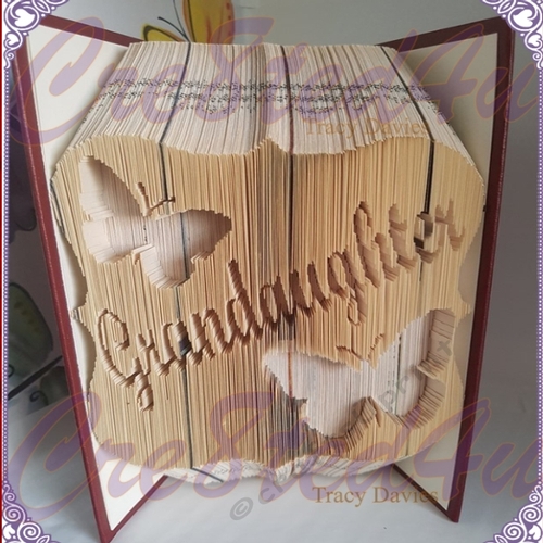 Grandaughter Butterfly plaque frame combi cut and fold pattern with free tutorial