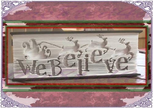 We Believe Christmas cut and fold side book pattern with free cut and fold tutorial