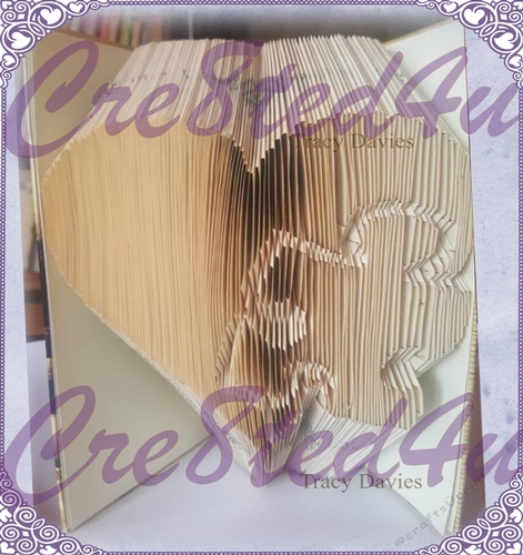 jigsaw piece heart autism MMF book folding pattern