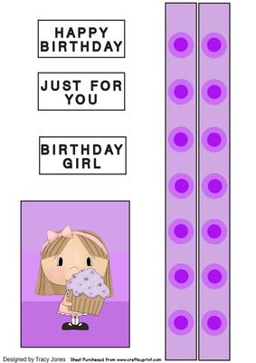 Girl Purple Cake