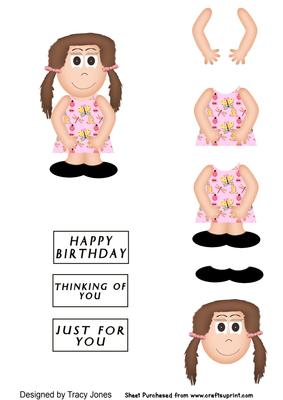 Two Pony Tail Girl