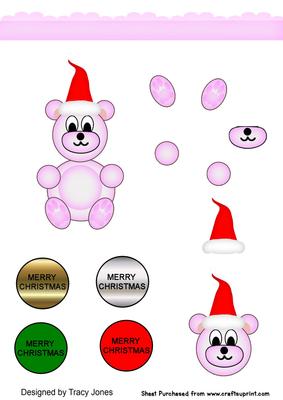 Pink Christmas Teddy