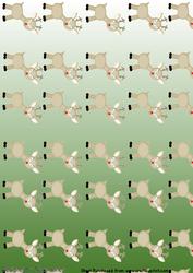 Reindeers Fade Green Background