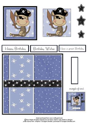 Little Monkeys Pirate Adventure Quick Card