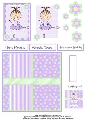 Bella Ballerina Quick Card