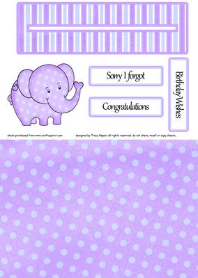 Baby Ellie and Family Slider Card