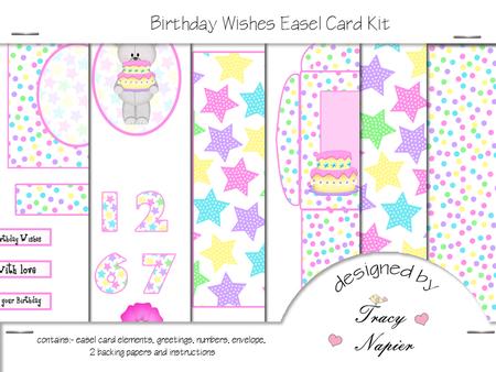 Birthday Wishes Easel Card Kit