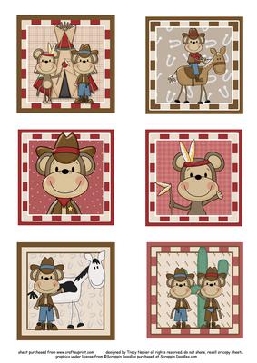 Little Monkeys Wild West Toppers