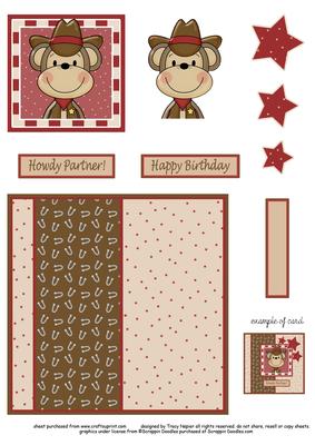 Little Monkeys Wild West Quick Card