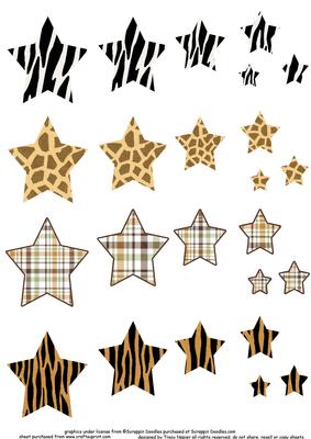 Jungle Fun Star Embellishments