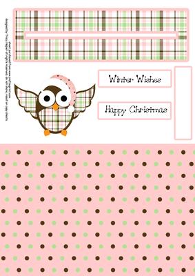 Christmas Owl Slider Card