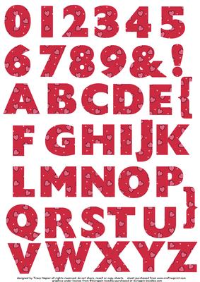 Tweet Valentine Alphabet and Numbers 3