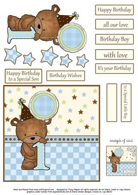 Birthday Bear Card - First