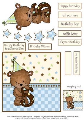Birthday Bear Quick Card - Fifth