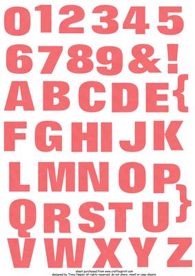 Strawberry Garden Alphabet and Number Set 1