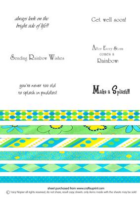 Come Rain or Shine Greetings and Ribbons