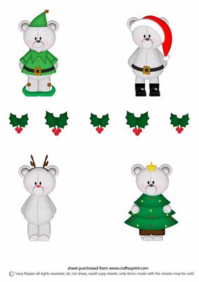 Christmas Bear Toppers