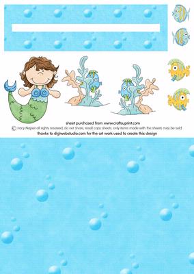 Little Mermaid Slider Card