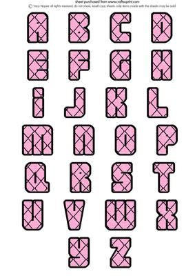 Bags of Style Alphabet Sheet 3
