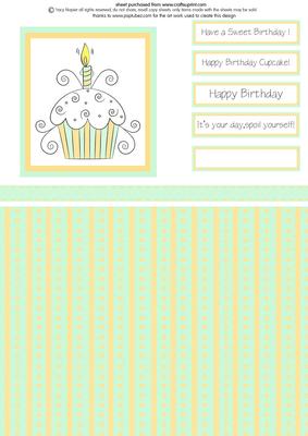 Swirly Cupcake Set-green