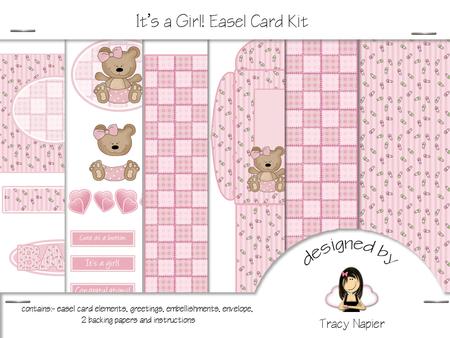It's a Girl! Easel Card Kit