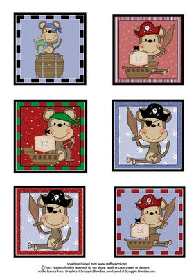 Little Monkeys Pirate Adventure Topper Set