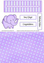 Baby Ellie and Family Slider Card