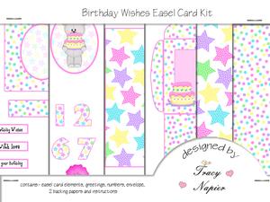 Birthday Wishes Easel Card Kit