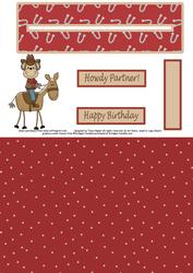 Little Monkeys Wild West Slider Card