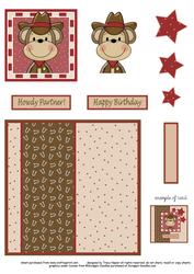 Little Monkeys Wild West Quick Card