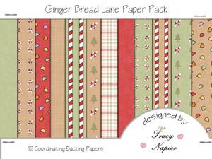 Ginger Bread Lane Backing Papers