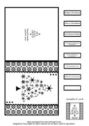 Winter Tree Quick Card - Black