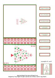 Winter Tree Quick Card Red & Green