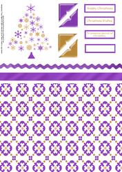Winter Tree Mini Set Gold & Purple