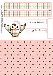 Christmas Owl Slider Card