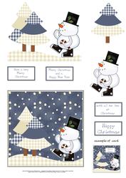 Snowman Scene Quick Card