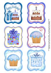 Birthday Toppers - Blue
