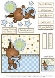 Birthday Bear Card - Third