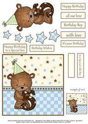 Birthday Bear Quick Card - Fifth